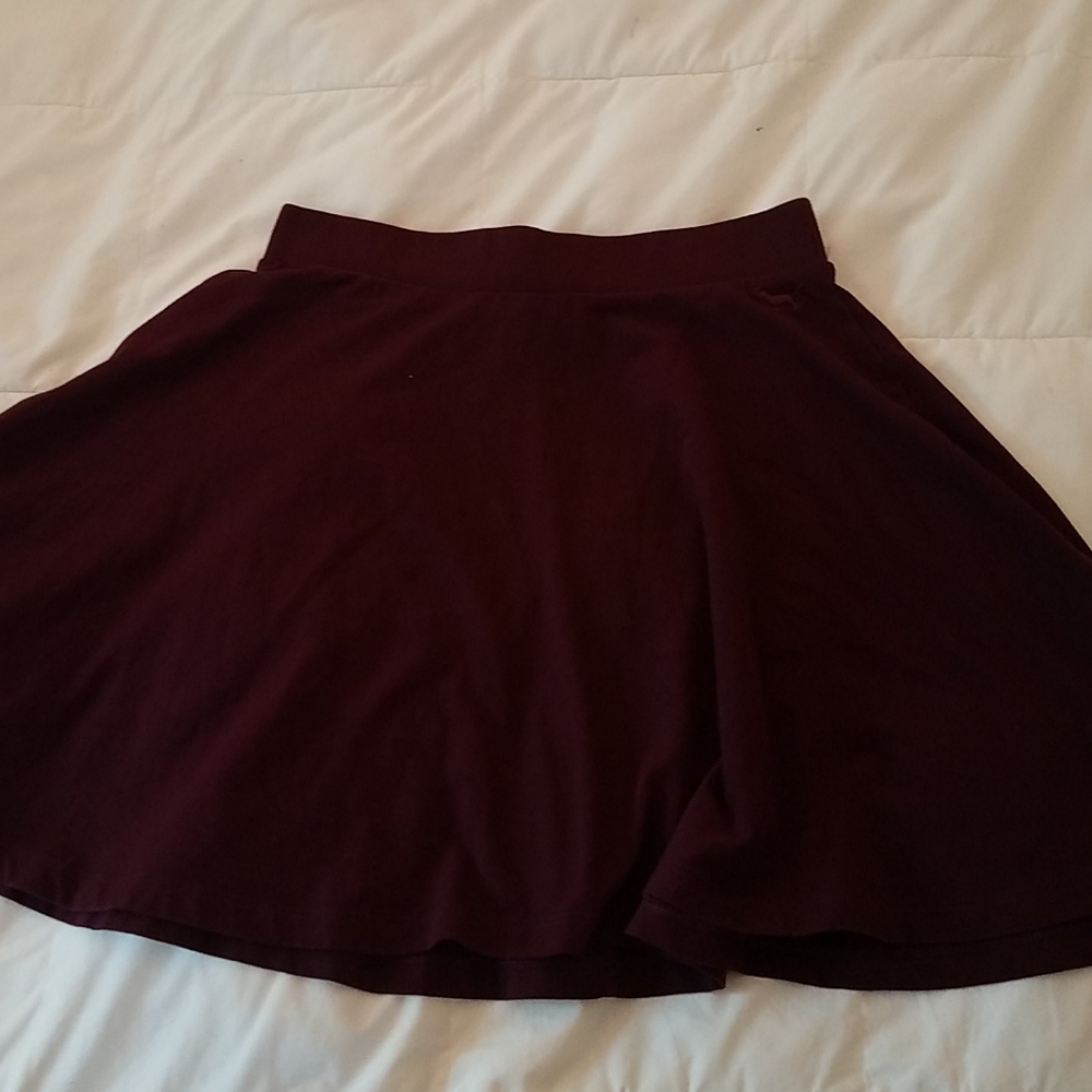 PINK Victoria's Secret Dark Maroon Skater Skirt